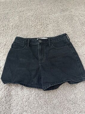 Hollister Black Denim High-Rise Shorts
